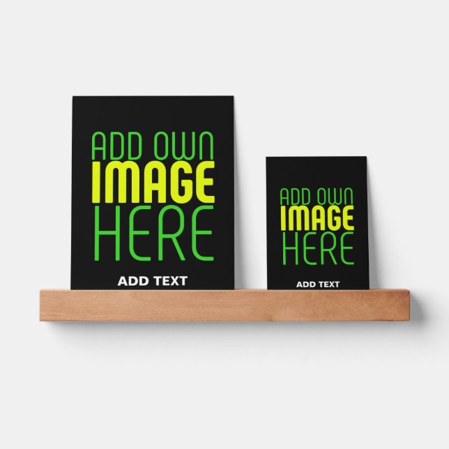 MODERN EDITABLE SIMPLE BLACK IMAGE TEXT TEMPLATE PICTURE LEDGE (Front)
