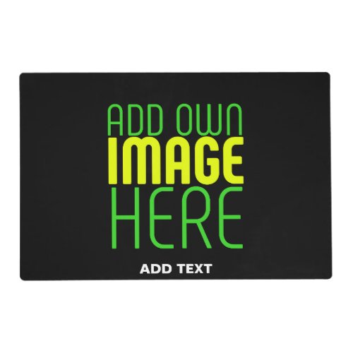 MODERN EDITABLE SIMPLE BLACK IMAGE TEXT TEMPLATE PLACEMAT