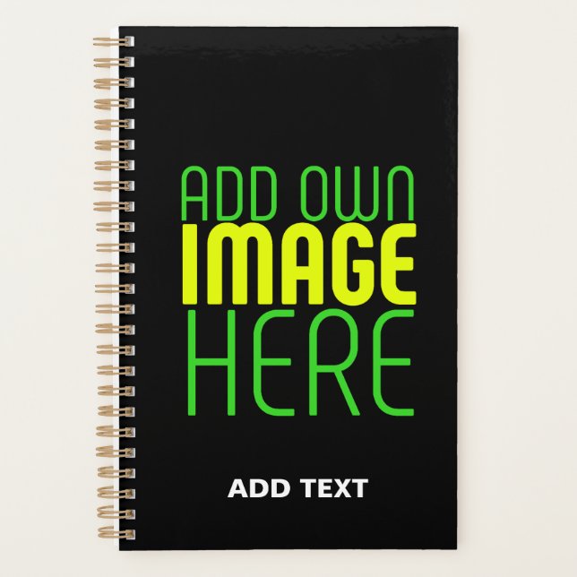 MODERN EDITABLE SIMPLE BLACK IMAGE TEXT TEMPLATE PLANNER (Front)