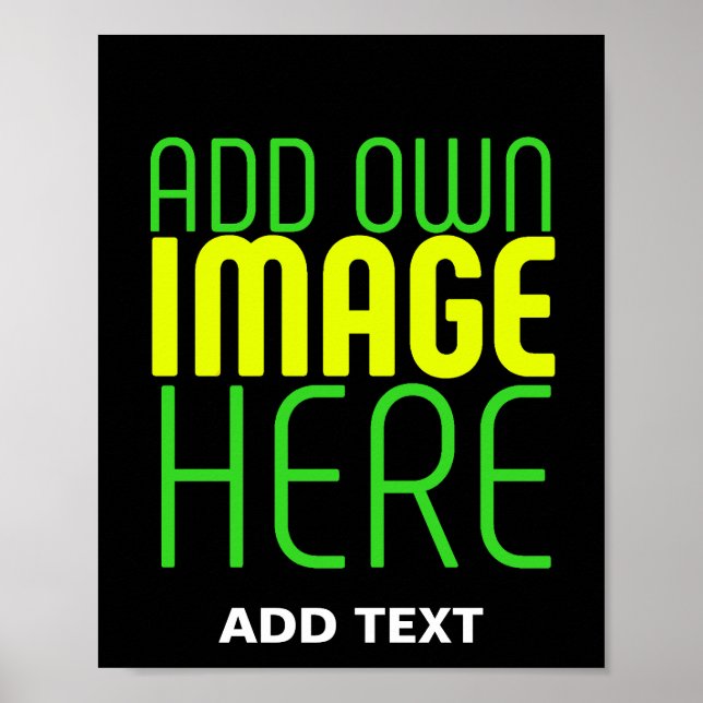 MODERN EDITABLE SIMPLE BLACK IMAGE TEXT TEMPLATE POSTER (Front)