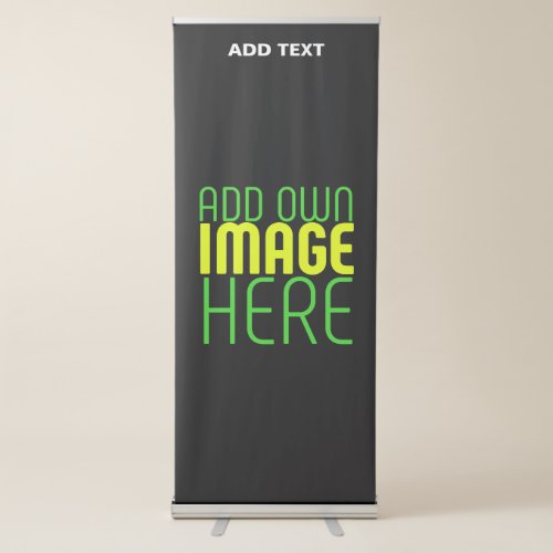 MODERN EDITABLE SIMPLE BLACK IMAGE TEXT TEMPLATE RETRACTABLE BANNER