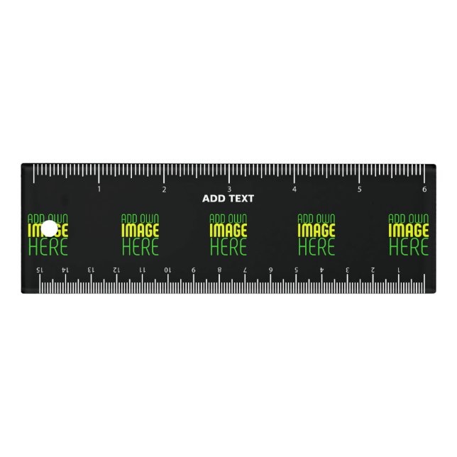 MODERN EDITABLE SIMPLE BLACK IMAGE TEXT TEMPLATE RULER (Front)