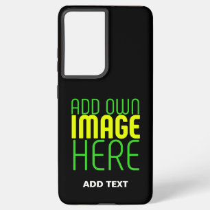 MODERN EDITABLE SIMPLE BLACK IMAGE TEXT TEMPLATE SAMSUNG GALAXY S21+ CASE