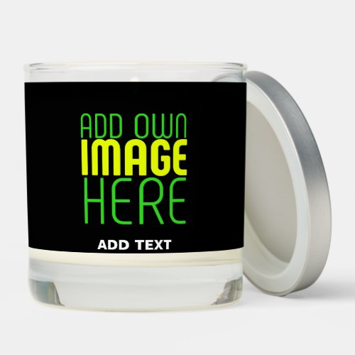 MODERN EDITABLE SIMPLE BLACK IMAGE TEXT TEMPLATE SCENTED CANDLE