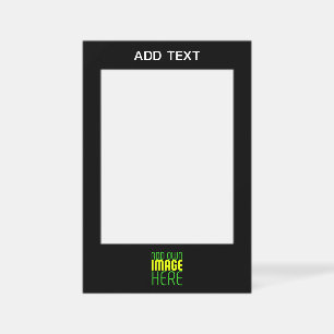 MODERN EDITABLE SIMPLE BLACK IMAGE TEXT TEMPLATE SELFIE FRAME