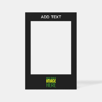 MODERN EDITABLE SIMPLE BLACK IMAGE TEXT TEMPLATE SELFIE FRAME