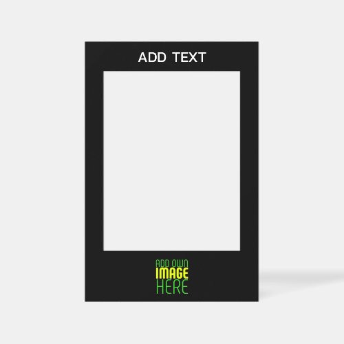 MODERN EDITABLE SIMPLE BLACK IMAGE TEXT TEMPLATE SELFIE FRAME