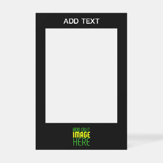 MODERN EDITABLE SIMPLE BLACK IMAGE TEXT TEMPLATE SELFIE FRAME