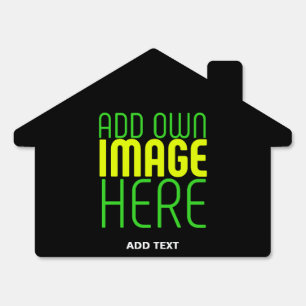 MODERN EDITABLE SIMPLE BLACK IMAGE TEXT TEMPLATE SIGN