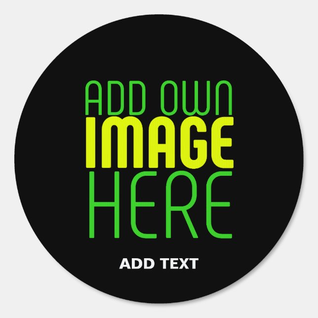 MODERN EDITABLE SIMPLE BLACK IMAGE TEXT TEMPLATE SIGN (Front)
