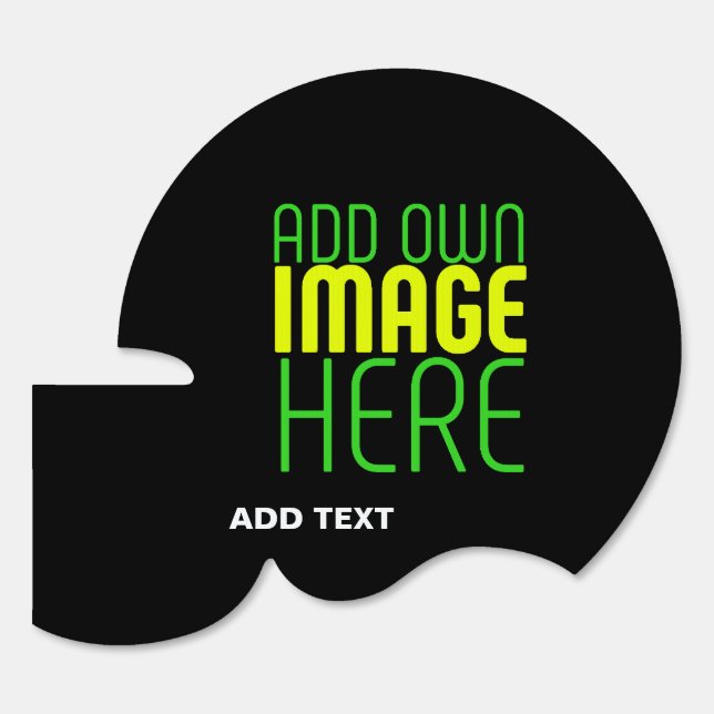MODERN EDITABLE SIMPLE BLACK IMAGE TEXT TEMPLATE SIGN (Front)
