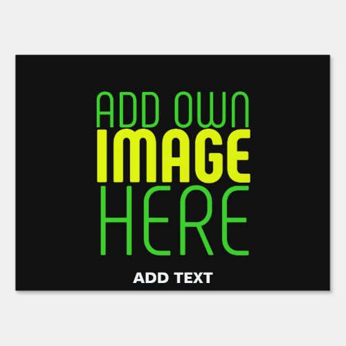 MODERN EDITABLE SIMPLE BLACK IMAGE TEXT TEMPLATE SIGN