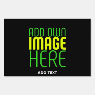 MODERN EDITABLE SIMPLE BLACK IMAGE TEXT TEMPLATE SIGN