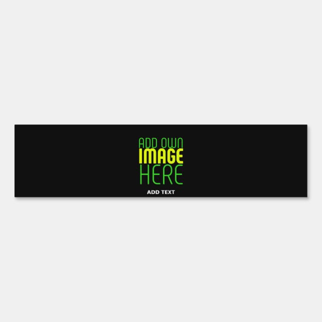 MODERN EDITABLE SIMPLE BLACK IMAGE TEXT TEMPLATE SIGN (Front)