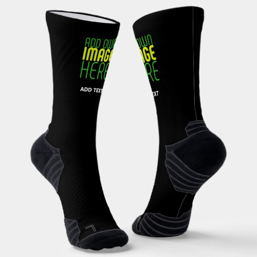 MODERN EDITABLE SIMPLE BLACK IMAGE TEXT TEMPLATE SOCKS