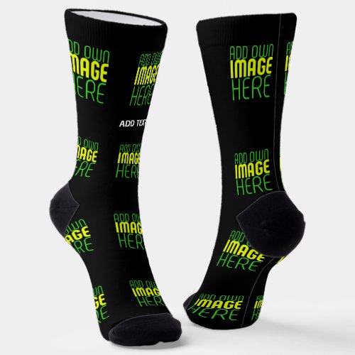 MODERN EDITABLE SIMPLE BLACK IMAGE TEXT TEMPLATE SOCKS