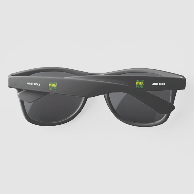 MODERN EDITABLE SIMPLE BLACK IMAGE TEXT TEMPLATE SUNGLASSES (Back)