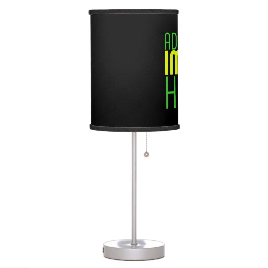 MODERN EDITABLE SIMPLE BLACK IMAGE TEXT TEMPLATE TABLE LAMP (Left)