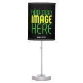 MODERN EDITABLE SIMPLE BLACK IMAGE TEXT TEMPLATE TABLE LAMP (Front)