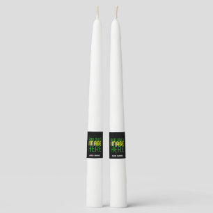MODERN EDITABLE SIMPLE BLACK IMAGE TEXT TEMPLATE TAPER CANDLE