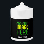 MODERN EDITABLE SIMPLE BLACK IMAGE TEXT TEMPLATE TEAPOT<br><div class="desc">THIS IS A DESIGN FITTING FOR CUSTOMERS.YOU CAN CHANGE, RESIZE OR ADD LOGO, PHOTO, TEXT AND COLOURS THE WAY YOU WANT.THANK YOU.</div>