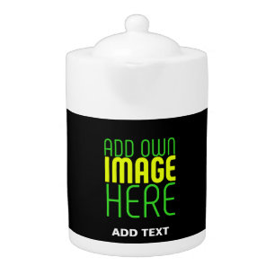 MODERN EDITABLE SIMPLE BLACK IMAGE TEXT TEMPLATE TEAPOT
