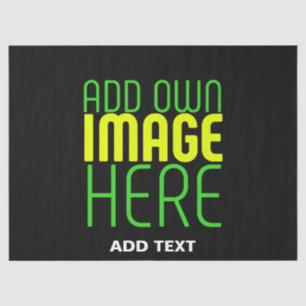 MODERN EDITABLE SIMPLE BLACK IMAGE TEXT TEMPLATE TISSUE PAPER