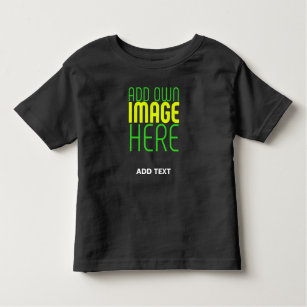 MODERN EDITABLE SIMPLE BLACK IMAGE TEXT TEMPLATE TODDLER T-SHIRT