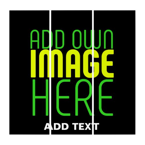 MODERN EDITABLE SIMPLE BLACK IMAGE TEXT TEMPLATE TRIPTYCH