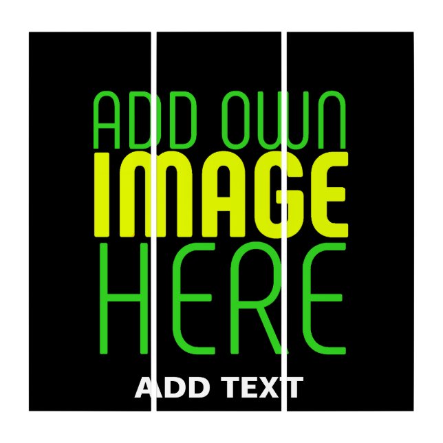 MODERN EDITABLE SIMPLE BLACK IMAGE TEXT TEMPLATE TRIPTYCH (Front)