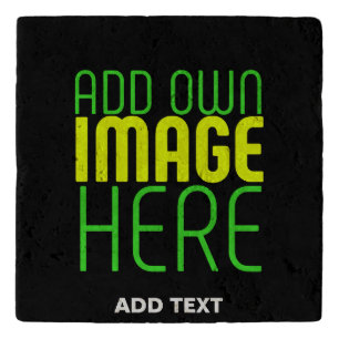 MODERN EDITABLE SIMPLE BLACK IMAGE TEXT TEMPLATE TRIVET