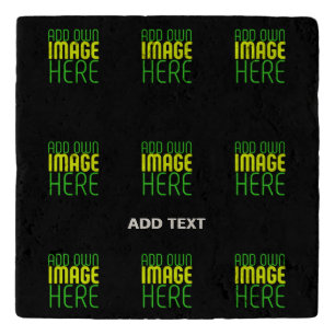 MODERN EDITABLE SIMPLE BLACK IMAGE TEXT TEMPLATE TRIVET