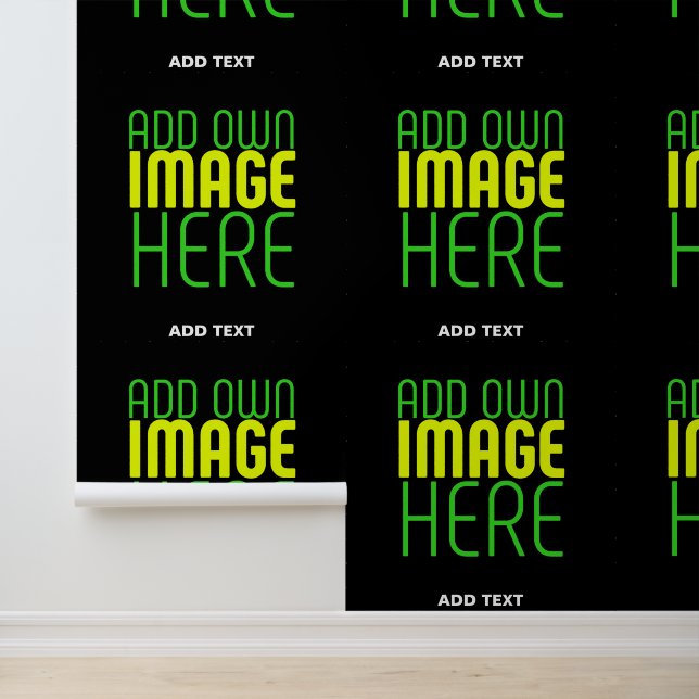 MODERN EDITABLE SIMPLE BLACK IMAGE TEXT TEMPLATE WALLPAPER  (Application)