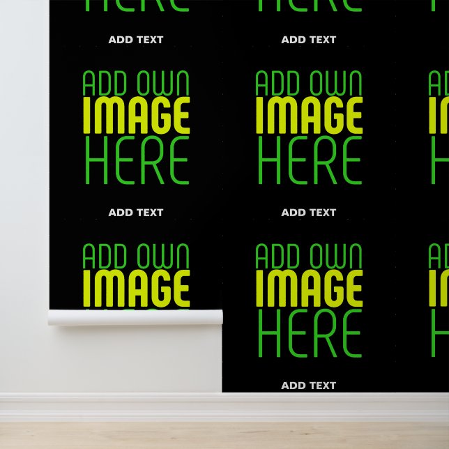 MODERN EDITABLE SIMPLE BLACK IMAGE TEXT TEMPLATE WALLPAPER  (Application)