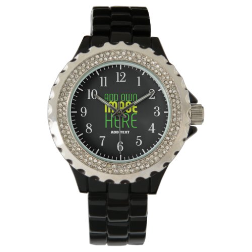 MODERN EDITABLE SIMPLE BLACK IMAGE TEXT TEMPLATE WATCH