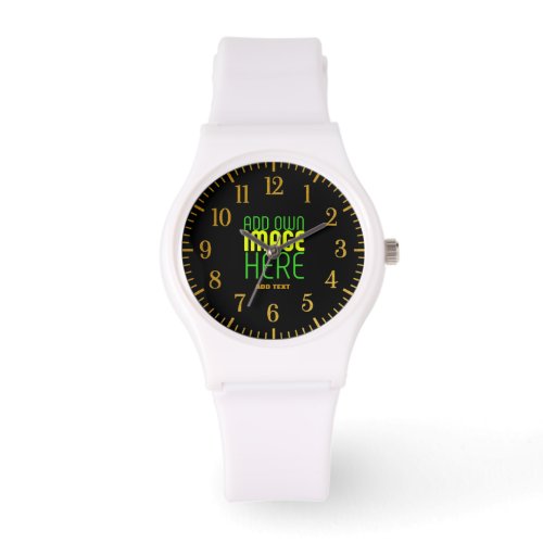 MODERN EDITABLE SIMPLE BLACK IMAGE TEXT TEMPLATE WATCH