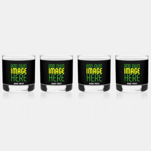 MODERN EDITABLE SIMPLE BLACK IMAGE TEXT TEMPLATE WHISKEY GLASS