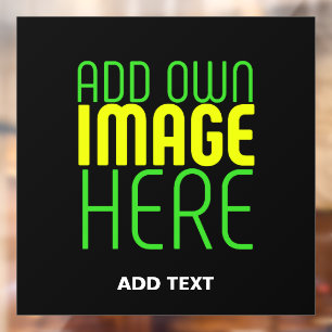 MODERN EDITABLE SIMPLE BLACK IMAGE TEXT TEMPLATE WINDOW CLING