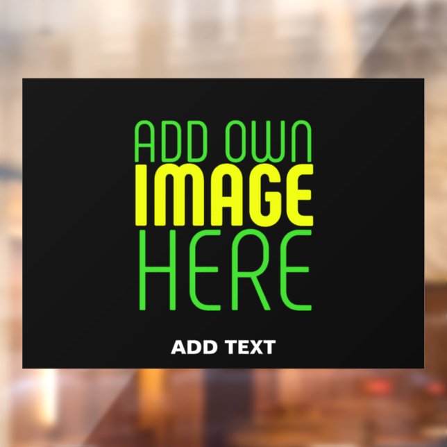 MODERN EDITABLE SIMPLE BLACK IMAGE TEXT TEMPLATE WINDOW CLING (Sheet 2)
