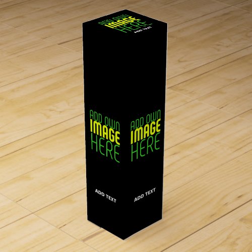 MODERN EDITABLE SIMPLE BLACK IMAGE TEXT TEMPLATE WINE BOX
