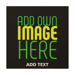 MODERN EDITABLE SIMPLE BLACK IMAGE TEXT TEMPLATE WOOD WALL ART