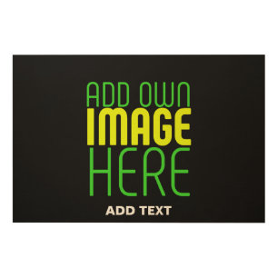 MODERN EDITABLE SIMPLE BLACK IMAGE TEXT TEMPLATE WOOD WALL ART