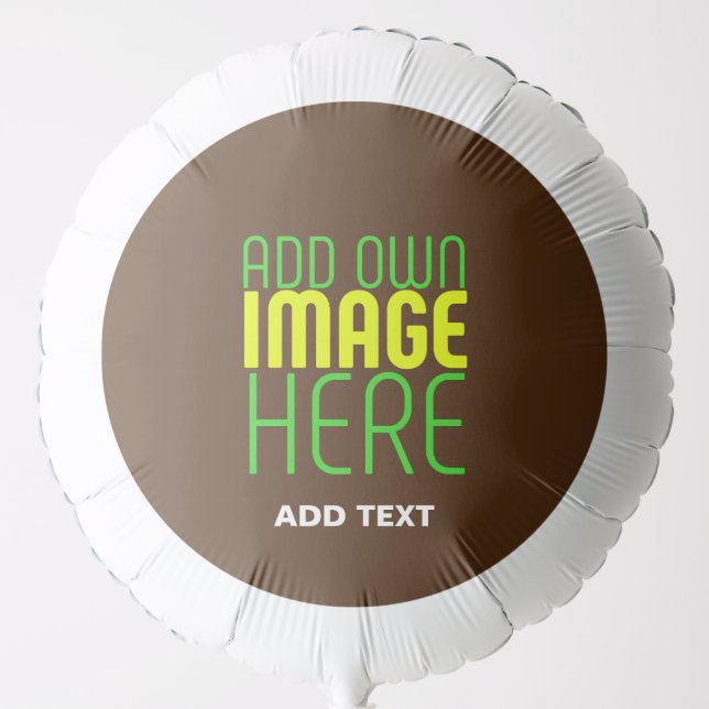 MODERN EDITABLE SIMPLE BROWN IMAGE TEXT TEMPLATE BALLOON (Front)