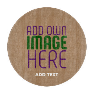 MODERN EDITABLE SIMPLE BROWN IMAGE TEXT TEMPLATE CUTTING BOARD