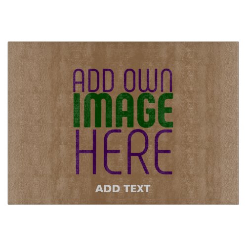 MODERN EDITABLE SIMPLE BROWN IMAGE TEXT TEMPLATE CUTTING BOARD
