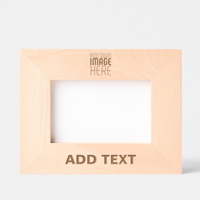 MODERN EDITABLE SIMPLE BROWN IMAGE TEXT TEMPLATE ENGRAVED FRAMES (Front)