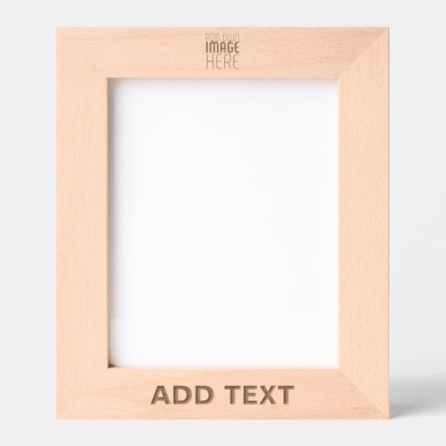 MODERN EDITABLE SIMPLE BROWN IMAGE TEXT TEMPLATE ENGRAVED FRAMES (Front)