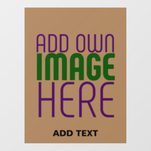 MODERN EDITABLE SIMPLE BROWN IMAGE TEXT TEMPLATE FLOOR DECALS