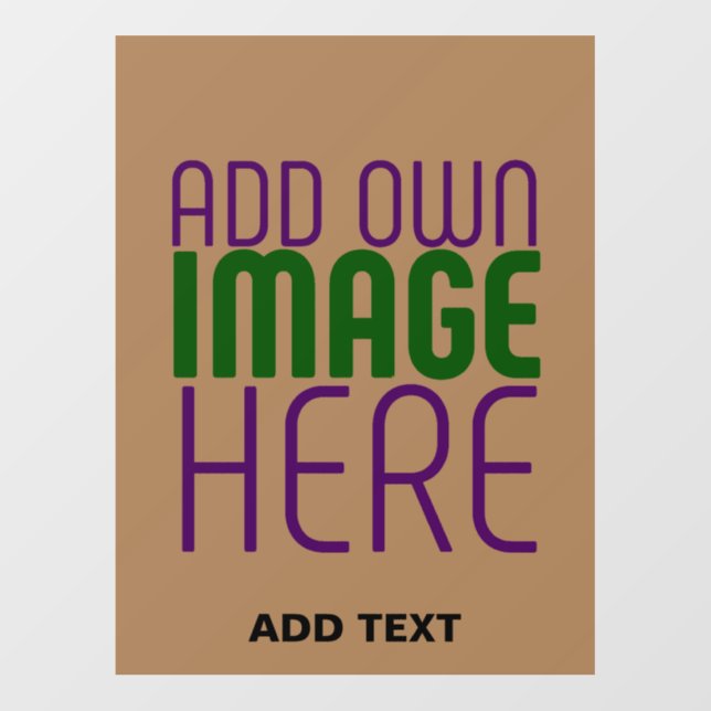 MODERN EDITABLE SIMPLE BROWN IMAGE TEXT TEMPLATE FLOOR DECALS (Front)