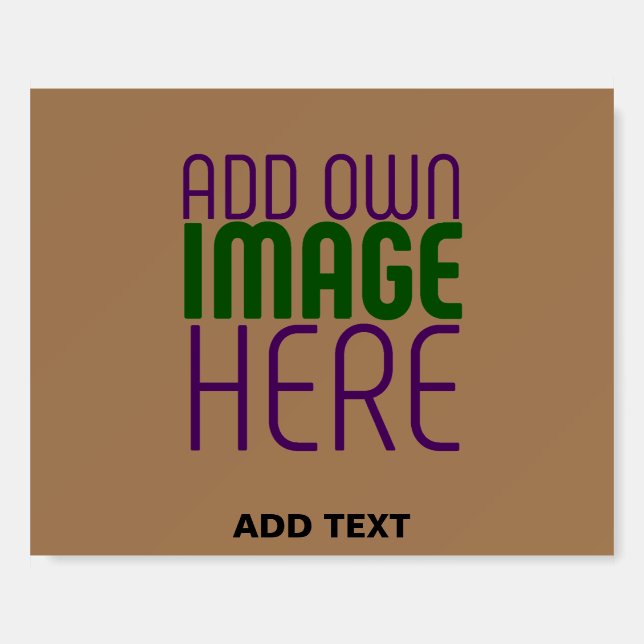 MODERN EDITABLE SIMPLE BROWN IMAGE TEXT TEMPLATE FOAM BOARD (Front)